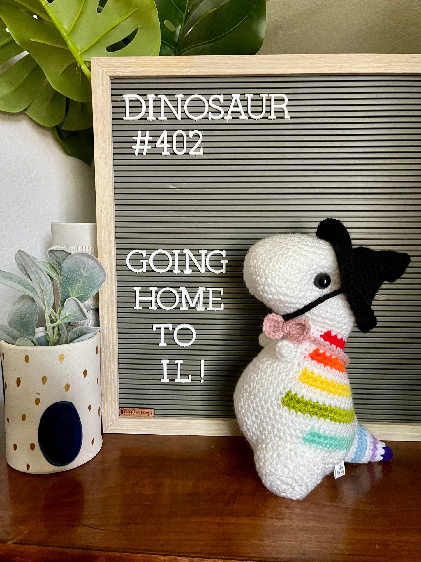 Rainbow Stripes - Chubby Dinosaur