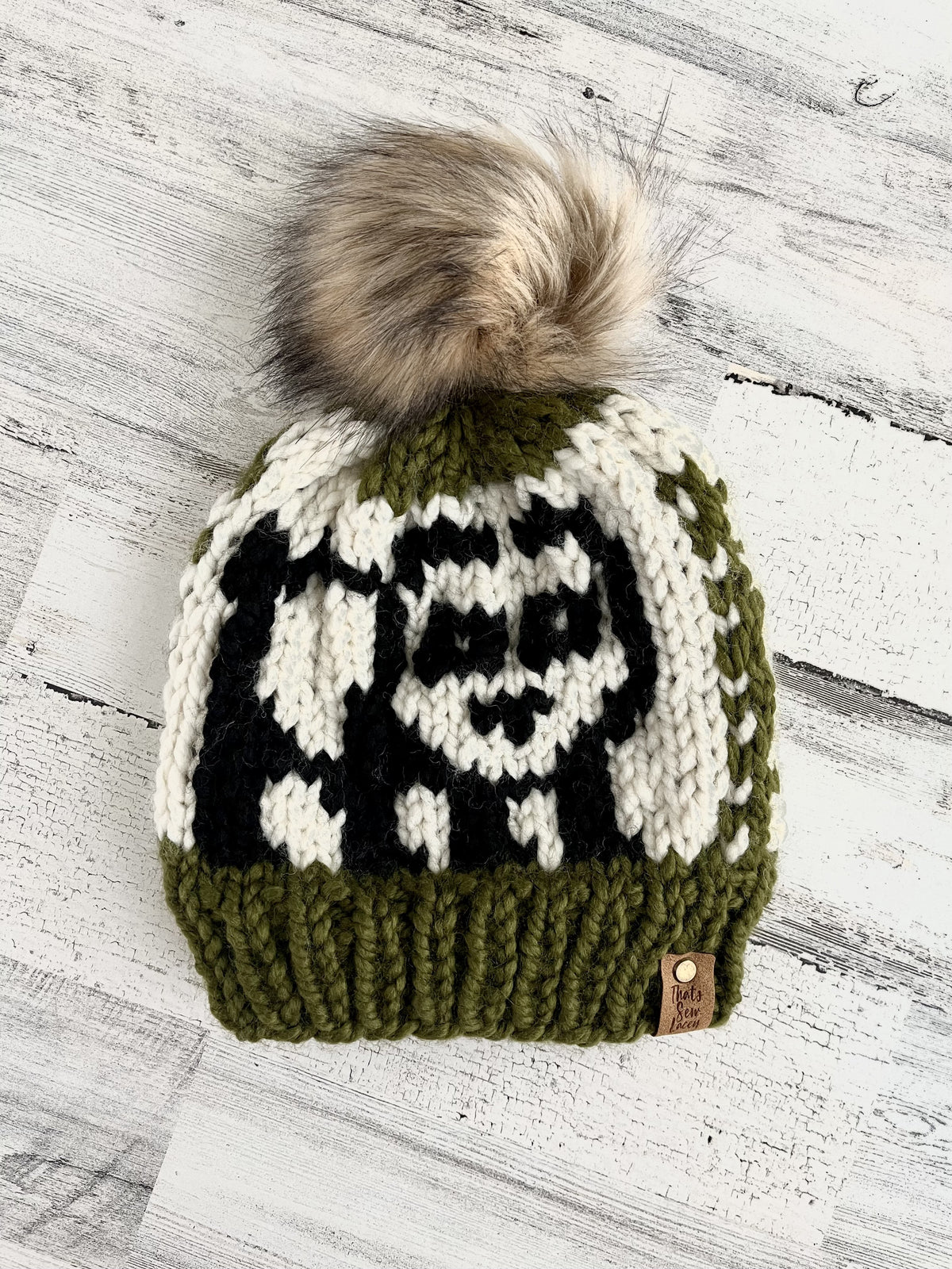 PDF Pattern - The Hungry Panda Beanie - Knitting
