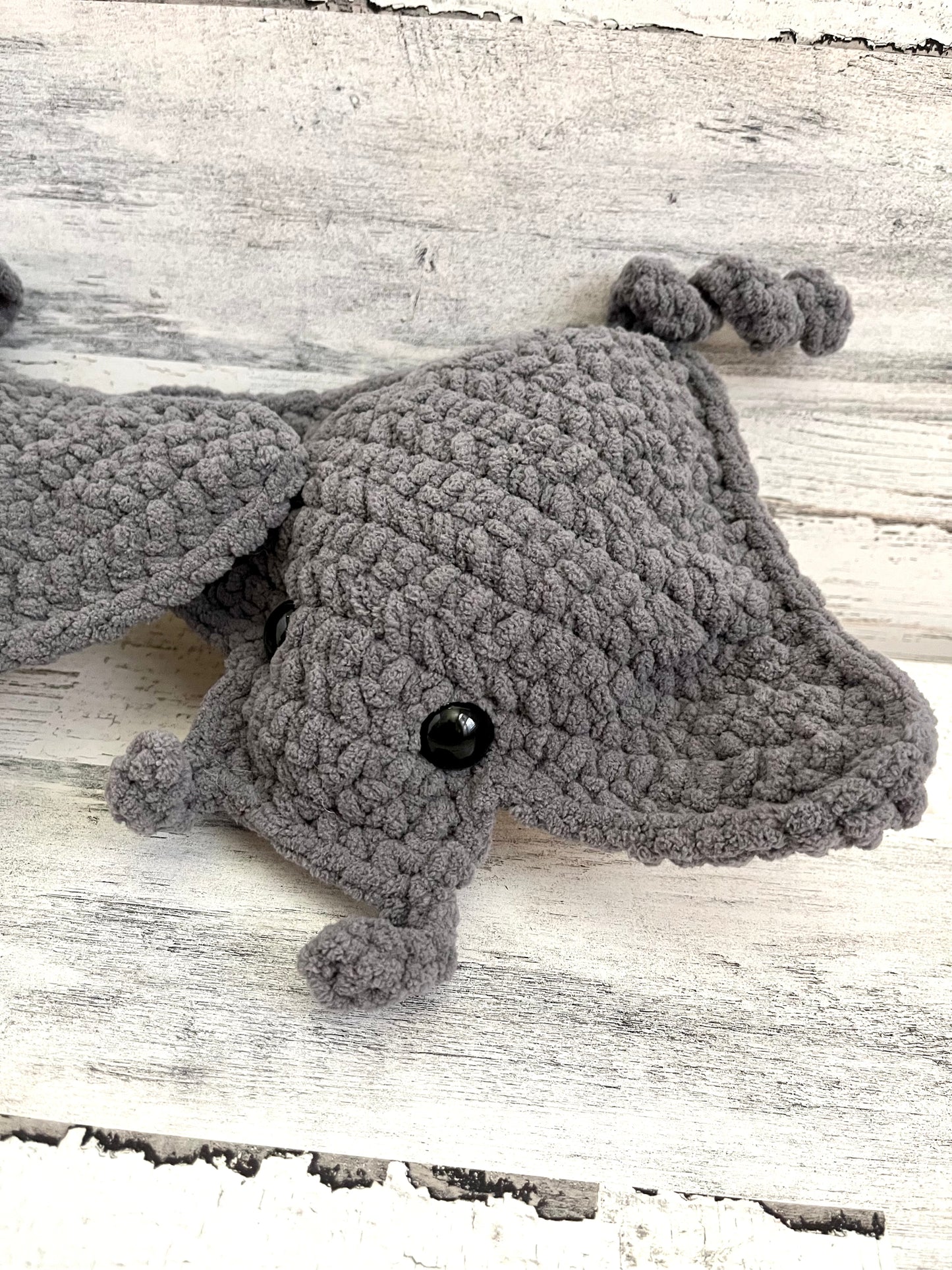 Dark Gray Ray - MEGA Plush