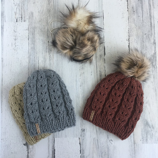 Sonata Beanie - Faux Fur Pom