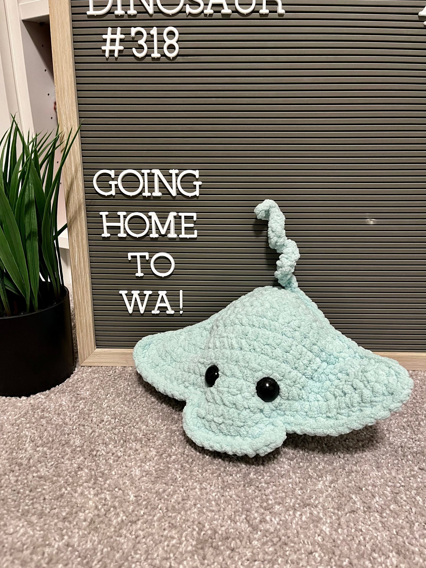 Seafoam Ray - MEGA Plush