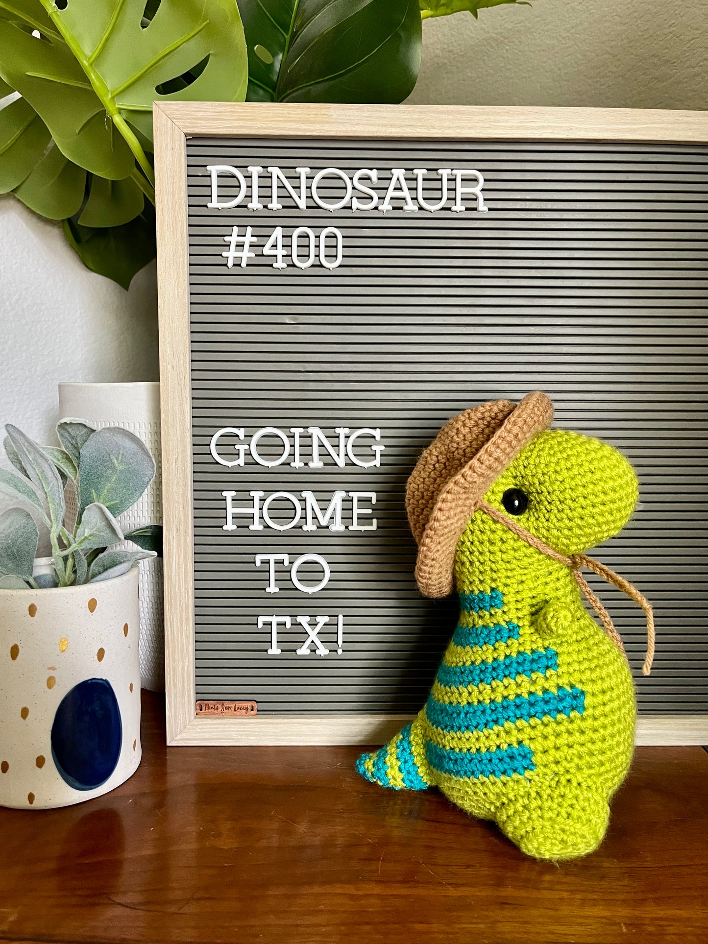 Green with Blue Stripes (Snacks) - Chubby Dinosaur