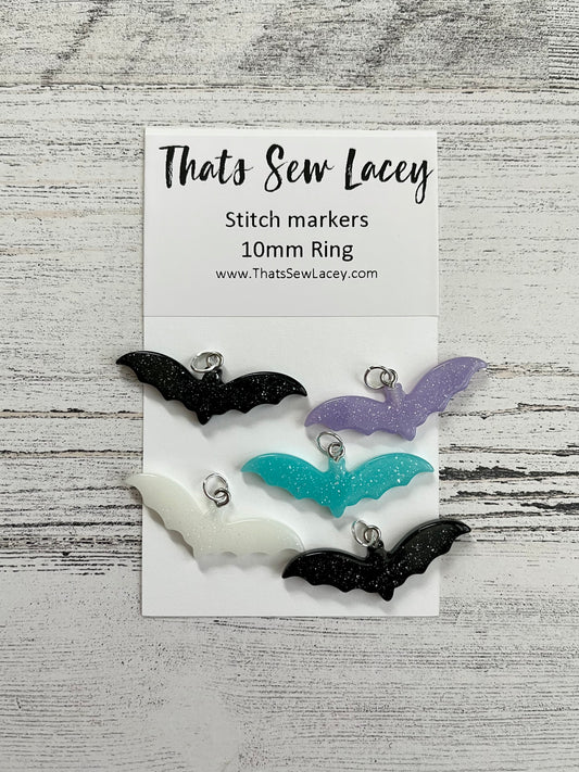 Sparkly Bats - TSL Stitch Markers