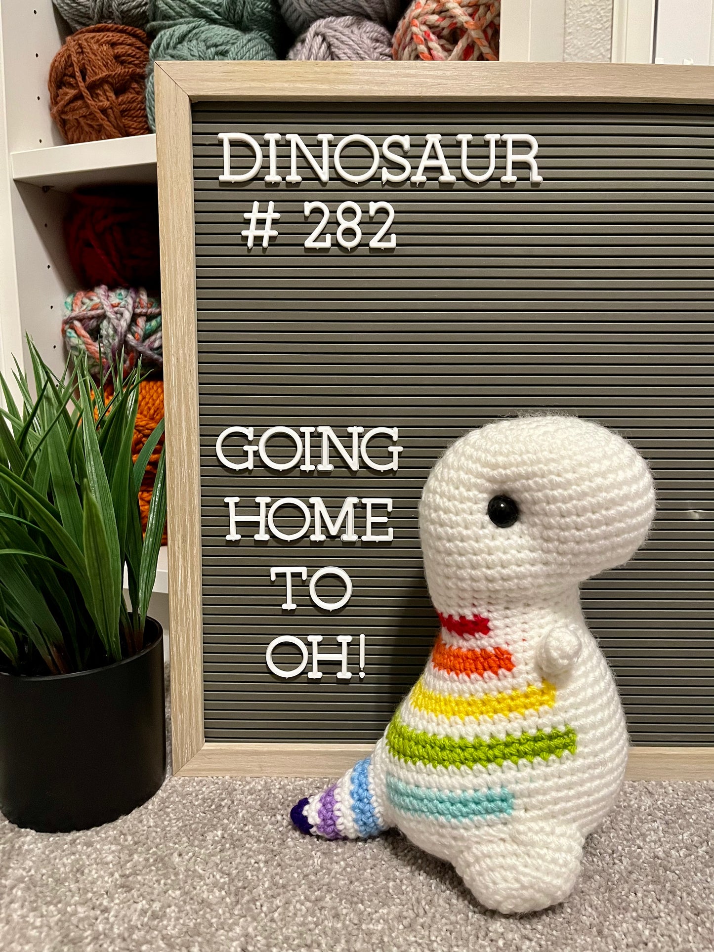 Rainbow Stripes - Chubby Dinosaur