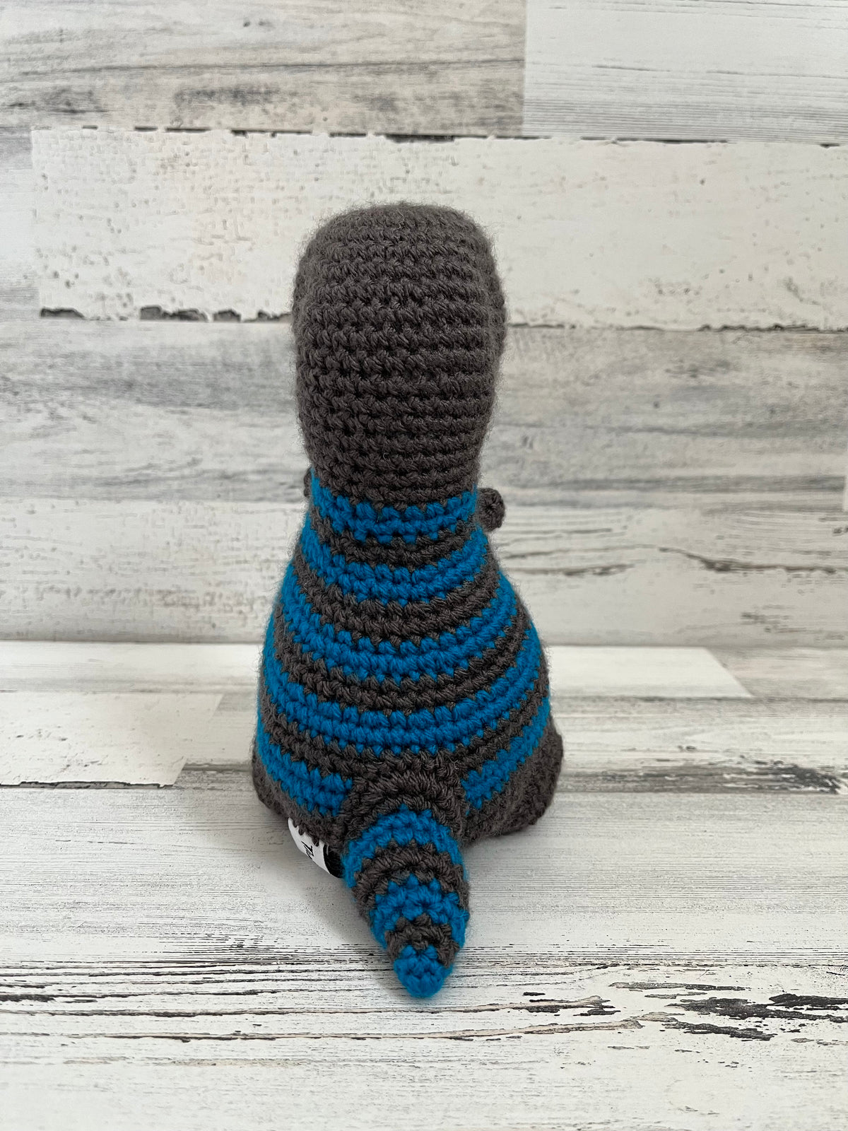 Graphite Gray with Sapphire Blue Stripes - Chubby Dinosaur