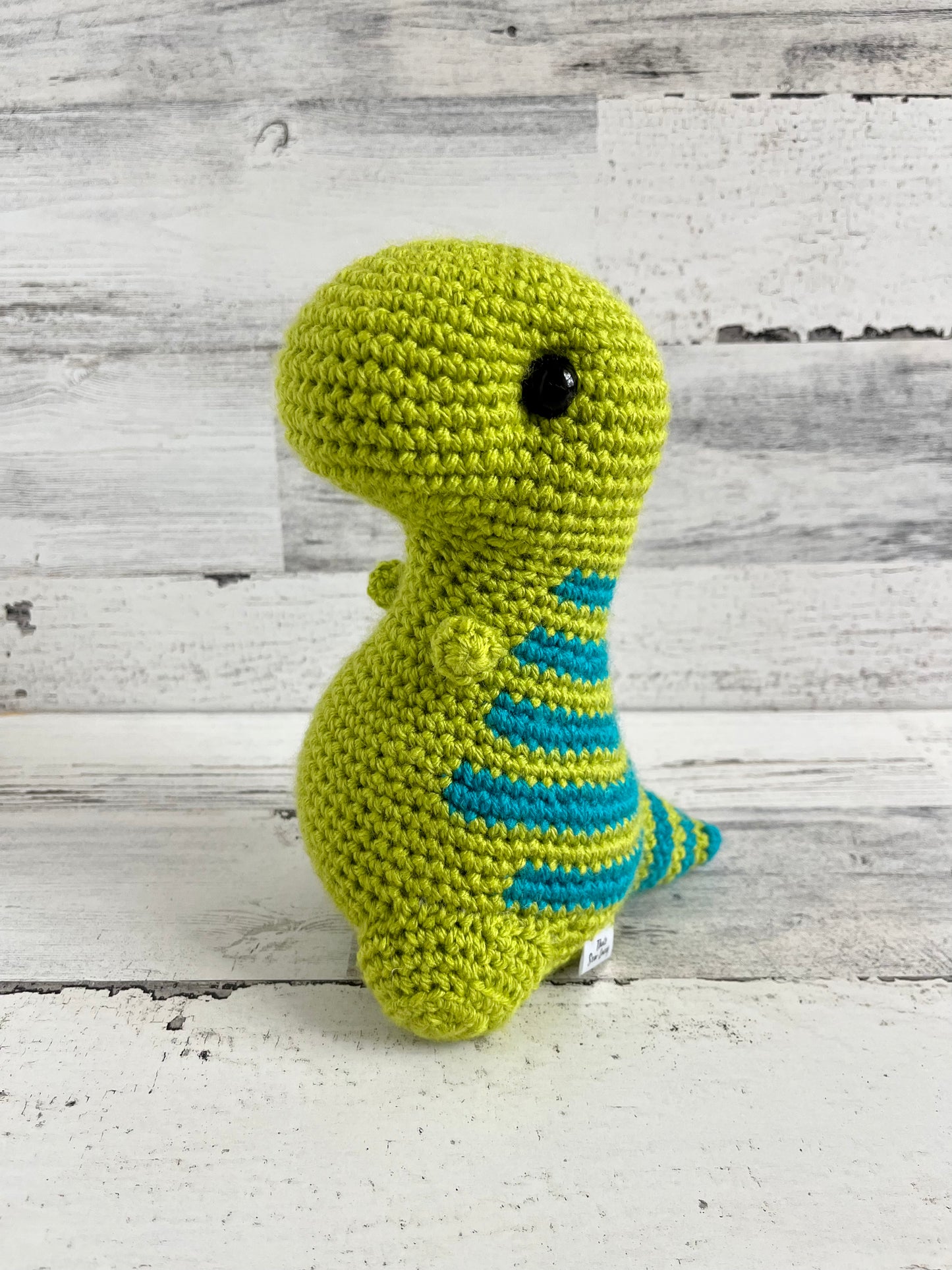 Green with Blue Stripes (Snacks) - Chubby Dinosaur