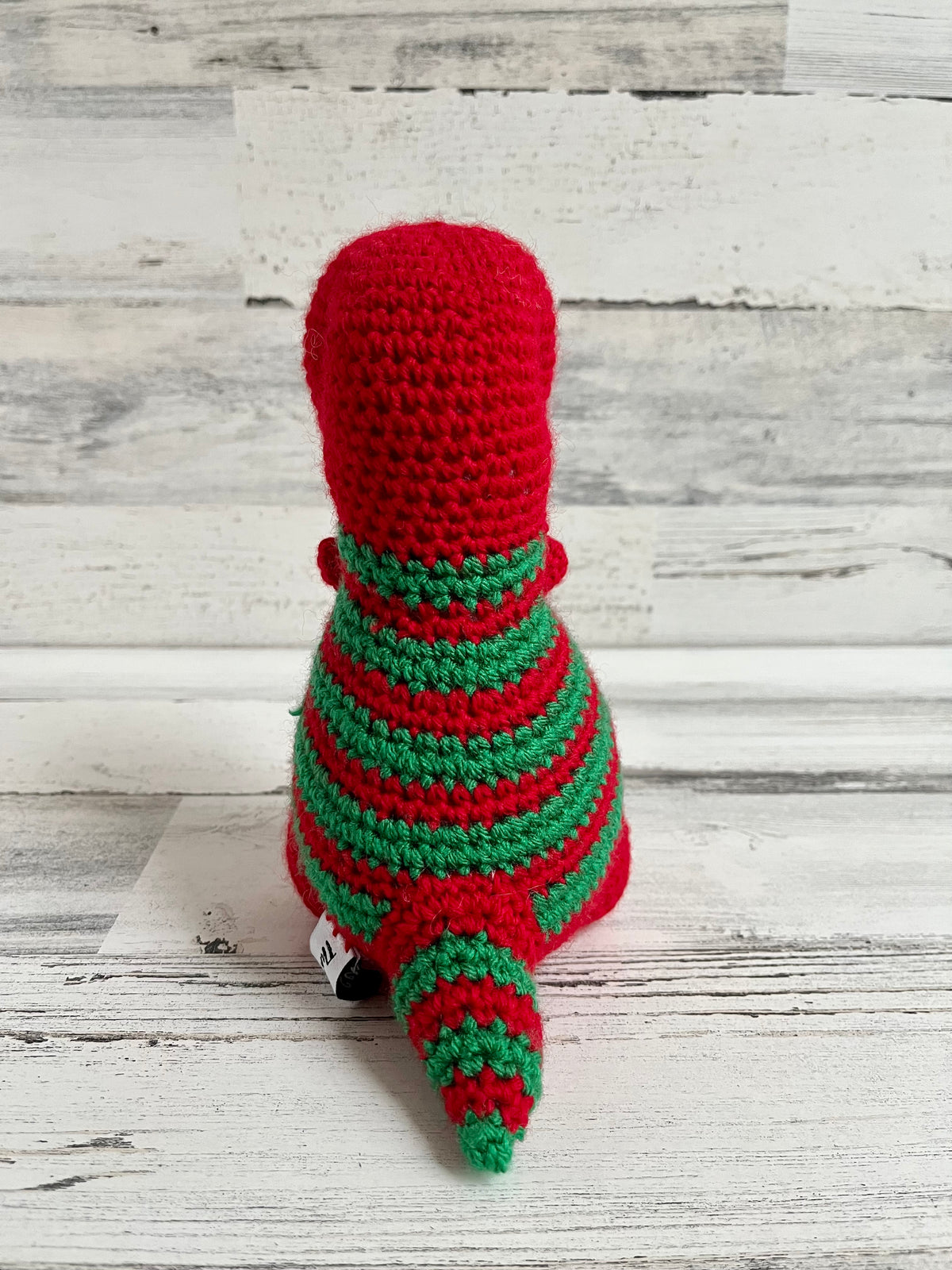 Red with Green Stripes - Chubby Dinosaur