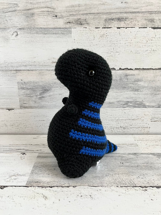 Black with Varsity Blue Stripes - Chubby Dinosaur