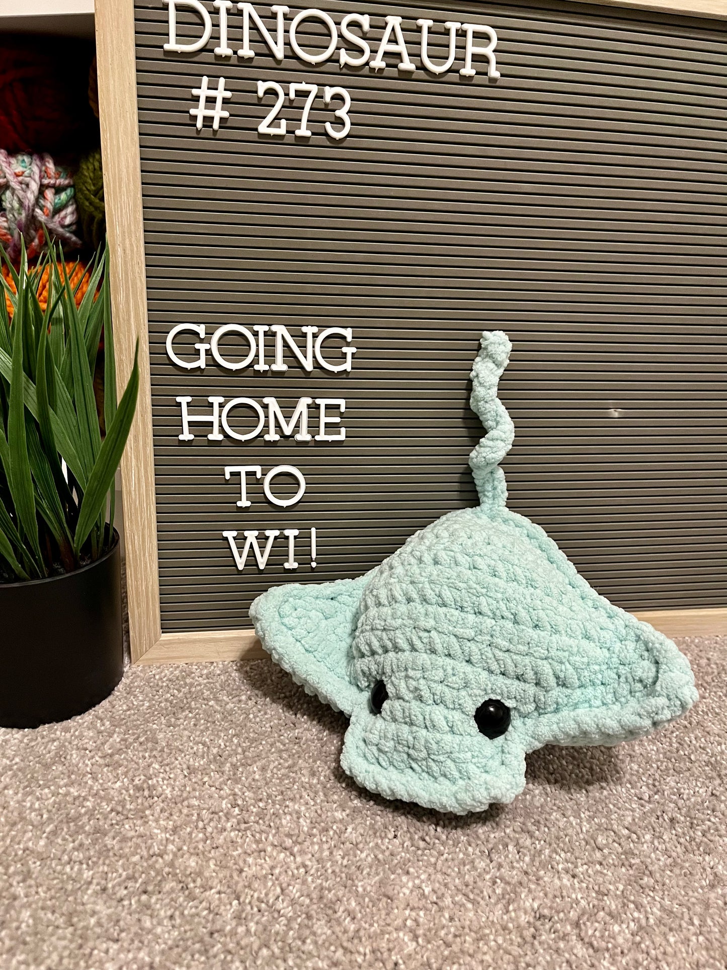 Seafoam Ray - MEGA Plush