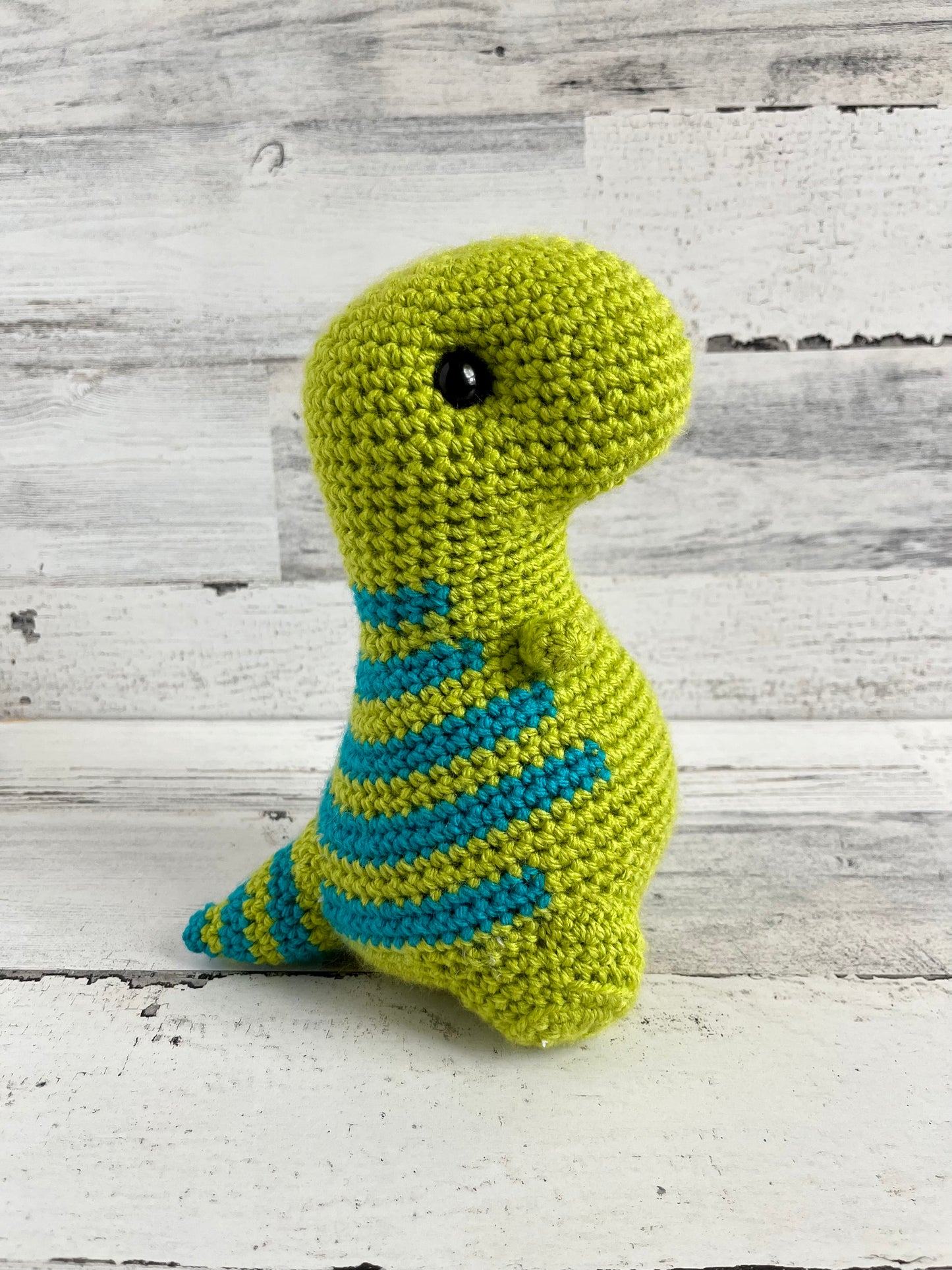 Green with Blue Stripes (Snacks) - Chubby Dinosaur