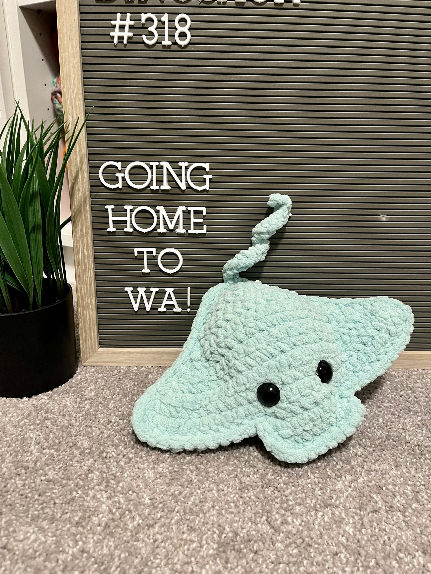 Seafoam Ray - MEGA Plush