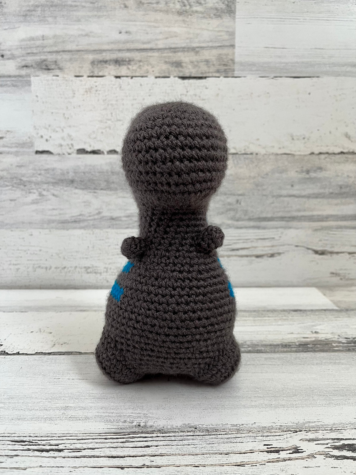 Graphite Gray with Sapphire Blue Stripes - Chubby Dinosaur
