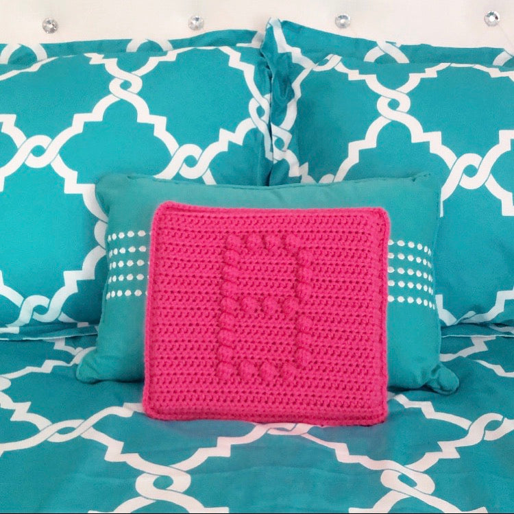 PDF Pattern - The Bobble Letter Pillow - Crochet