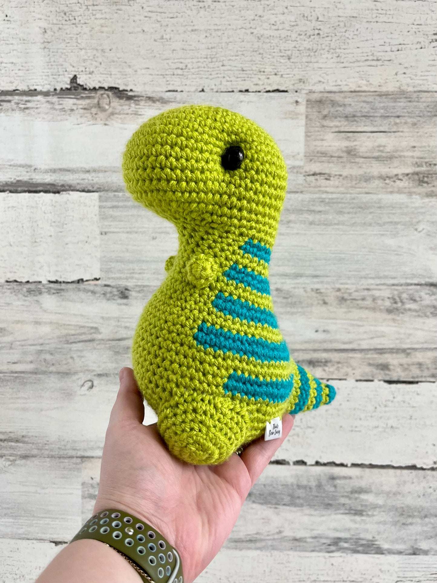 Green with Blue Stripes (Snacks) - Chubby Dinosaur