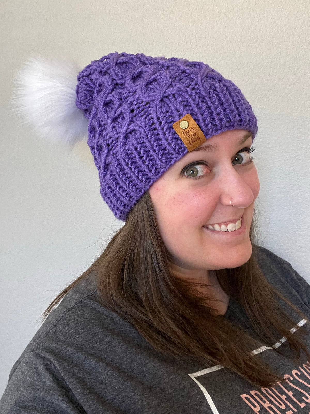 Unbreakable Vow Beanie with Faux Fur Pom
